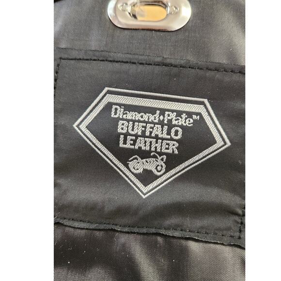 Diamond Plate Black Buffalo Leather Windshield Tool Utility Parts Bag NWT - Picture 4 of 7